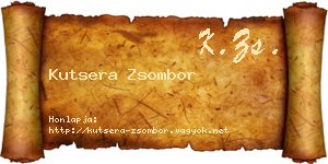 Kutsera Zsombor névjegykártya